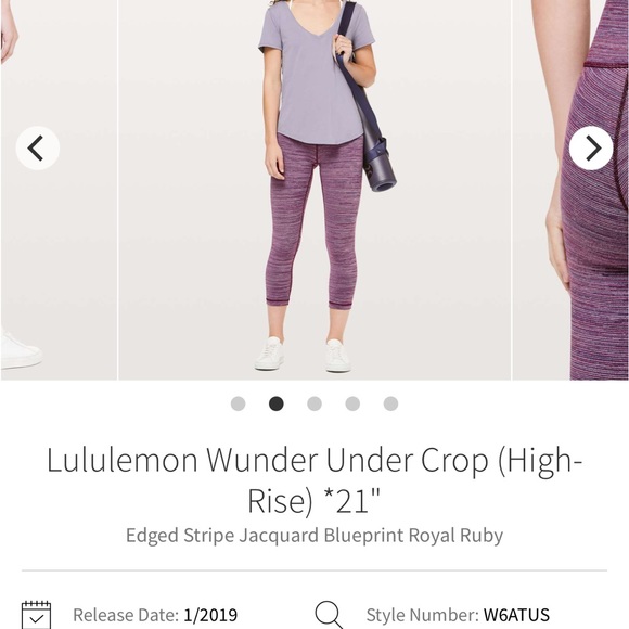 Lululemon Wunder Under Crop HR size 2 - Picture 2 of 9